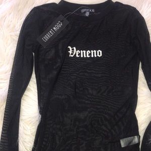 Veneno long sleeve mesh top